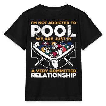 Idée cadeau billard Billard Player Pool Snooker - T-shirt bio MINI CREATOR Stanley/Stella Enfant - noir - Devant - Mikhail (115cm)