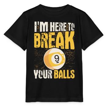 Idée cadeau billard Billard Player Pool Snooker - T-shirt bio MINI CREATOR Stanley/Stella Enfant - noir - Devant - Mikhail (115cm)
