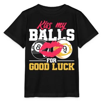 Billiard Gift Idea Billiard Player Pool Snooker - Stanley/Stella MINI CREATOR Kids’ T-Shirt - black - Front - Mikhail (115cm)