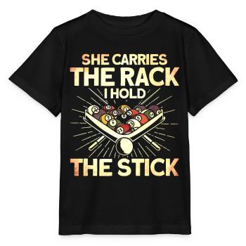 Idée cadeau billard Billard Player Pool Snooker - T-shirt bio MINI CREATOR Stanley/Stella Enfant - noir - Devant - Mikhail (115cm)