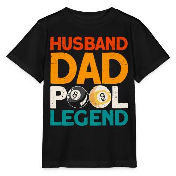 Billiard Gift Idea Billiard Player Pool Snooker - Stanley/Stella MINI CREATOR Kids’ T-Shirt - black - Front - Mikhail (115cm)