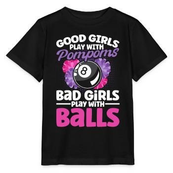 Idée cadeau billard Billard Player Pool Snooker - T-shirt bio MINI CREATOR Stanley/Stella Enfant - noir - Devant - Mikhail (115cm)