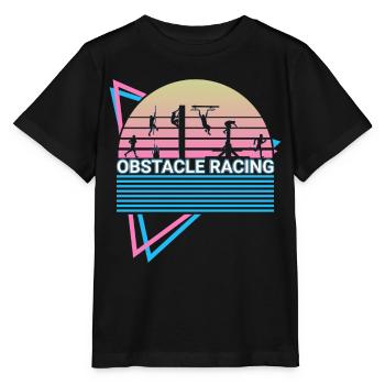 Course d’obstacles rétro - T-shirt bio MINI CREATOR Stanley/Stella Enfant - noir - Devant - Mikhail (115cm)