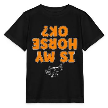 Le saut d’obstacles est mon cheval Ok Equine Saut d’obstacles - T-shirt bio MINI CREATOR Stanley/Stella Enfant - noir - Devant - Mikhail (115cm)