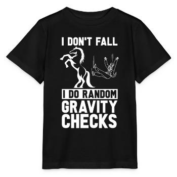 Saut d’obstacles Je ne tombe pas Je fais des chevaux Saut d’obstacles - T-shirt bio MINI CREATOR Stanley/Stella Enfant - noir - Devant - Mikhail (115cm)