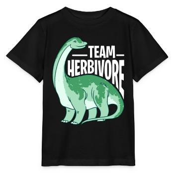 Vegan Diet Team Herbivore Meat Free Healthy Eating - Stanley/Stella MINI CREATOR Kids’ T-Shirt - black - Front - Mikhail (115cm)