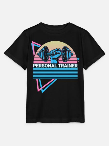 Personal Trainer Retro - Stanley/Stella Kinder T-Shirt MINI CREATOR - Schwarz