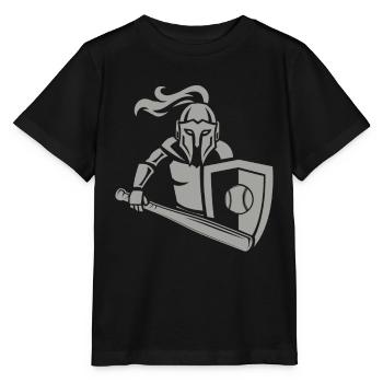 Chevalier médiéval de baseball - T-shirt bio MINI CREATOR Stanley/Stella Enfant - noir - Devant - Mikhail (115cm)