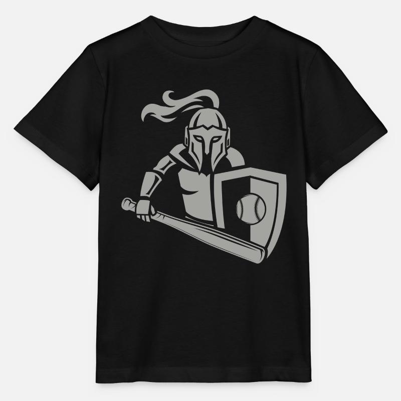 Mittelalterlicher Ritter Baseball - Stanley/Stella Kinder T-Shirt MINI CREATOR  - Schwarz