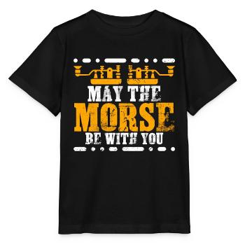 Radio amateur Que le morse soit avec vous Opérateur radio - T-shirt bio MINI CREATOR Stanley/Stella Enfant - noir - Devant - Mikhail (115cm)