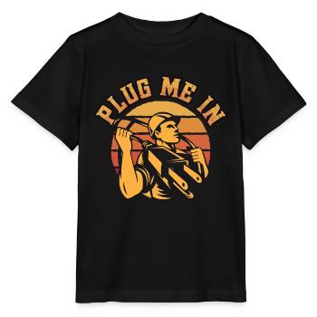 Electronics Repair Plug Me In Repair Technician - Stanley/Stella MINI CREATOR Kids’ T-Shirt - black - Front - Mikhail (115cm)