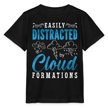 La météorologie facilement distraite par les prévisions météorologiques - T-shirt bio MINI CREATOR Stanley/Stella Enfant - noir - Devant - Mikhail (115cm)