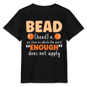 Beading Bead An Item To Which Loves Jewelry Beader - Stanley/Stella MINI CREATOR Kids’ T-Shirt - black - Front - Mikhail (115cm)