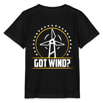 Wind Turbine Tech Got Wind Green Energy Windmill - Stanley/Stella Kinder T-Shirt MINI CREATOR  - Schwarz - Vorne - Mikhail (115cm)