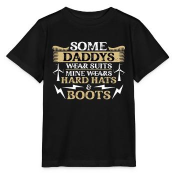 Wind Turbine Tech Some Daddys Wear Suits Windmill - Stanley/Stella Kinder T-Shirt MINI CREATOR  - Schwarz - Vorne - Mikhail (115cm)