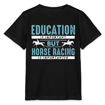 Horse Racing Education Is Important But Horseman - Stanley/Stella MINI CREATOR Kids’ T-Shirt - black - Front - Mikhail (115cm)