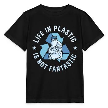 Recycling Life In Plastic Is Recycle Bin Recycler - Stanley/Stella Kinder T-Shirt MINI CREATOR  - Schwarz - Vorne - Mikhail (115cm)