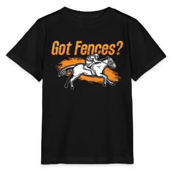 Show Jumping Got Fences Loves Equine Show Jumper - Stanley/Stella Kinder T-Shirt MINI CREATOR  - Schwarz - Vorne - Mikhail (115cm)