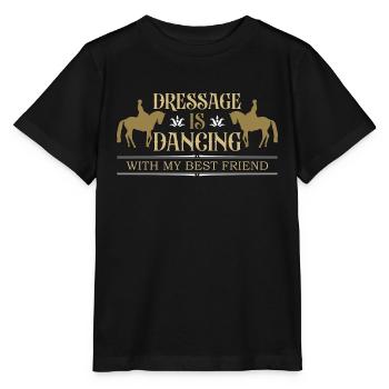 Le dressage danse avec mes chevaux Cavalier de dressage - T-shirt bio MINI CREATOR Stanley/Stella Enfant - noir - Devant - Mikhail (115cm)