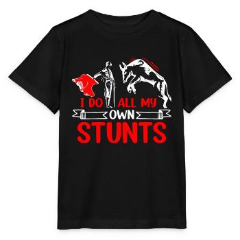 La tauromachie je fais toutes mes propres cascades arènes de rodéo - T-shirt bio MINI CREATOR Stanley/Stella Enfant - noir - Devant - Mikhail (115cm)