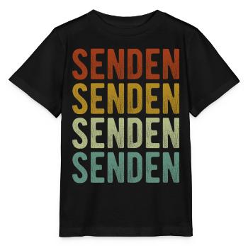 Senden Stadt Retro Vintage - Stanley/Stella Kinder T-Shirt MINI CREATOR  - Schwarz - Vorne - Mikhail (115cm)