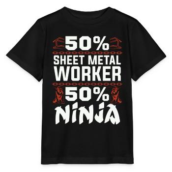 Sheet Metal Worker 50% Sheet Metal Worker Mechanic - Stanley/Stella MINI CREATOR Kids’ T-Shirt - black - Front - Mikhail (115cm)
