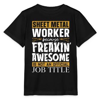 Sheet Metal Worker Because Sheet Metal Mechanic - Stanley/Stella MINI CREATOR Kids’ T-Shirt - black - Front - Mikhail (115cm)