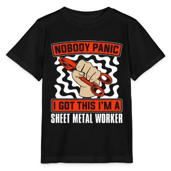 Sheet Metal Worker Nobody Panic I Got This Welder - Stanley/Stella MINI CREATOR Kids’ T-Shirt - black - Front - Mikhail (115cm)