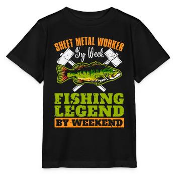 Sheet Metal Worker By Week Fishing Welder Mechanic - Stanley/Stella MINI CREATOR Kids’ T-Shirt - black - Front - Mikhail (115cm)