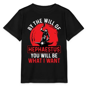 Forger par la volonté d’Héphaïstos, métallurgiste - T-shirt bio MINI CREATOR Stanley/Stella Enfant - noir - Devant - Mikhail (115cm)