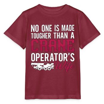 Grutier Grutier Opérateur de grue Travailleur de la construction Cadeau - T-shirt bio MINI CREATOR Stanley/Stella Enfant - bordeaux - Devant - Kain (125cm)
