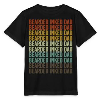Bearded Inked Dad Tattoos Beard Ink Artist Dad - Stanley/Stella MINI CREATOR Kids’ T-Shirt - black - Front - Mikhail (115cm)
