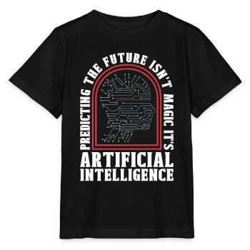Artificial Intelligence Predicting The Future - Stanley/Stella MINI CREATOR Kids’ T-Shirt - black - Front - Mikhail (115cm)