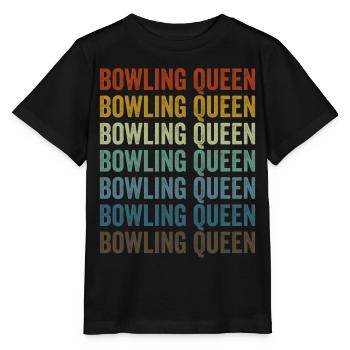 Bowling Queen Bowling Queen Bowling Team - Stanley/Stella Kinder T-Shirt MINI CREATOR  - Schwarz - Vorne - Mikhail (115cm)
