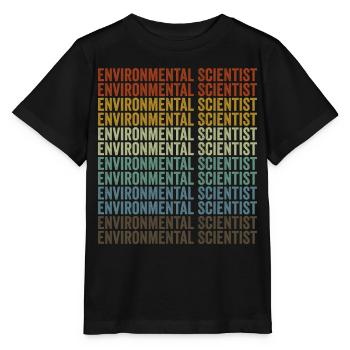 Scientifique de l’environnement Scientifique de l’environnement - T-shirt bio MINI CREATOR Stanley/Stella Enfant - noir - Devant - Mikhail (115cm)