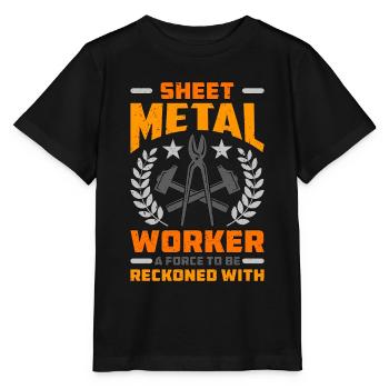 Sheet Metal Worker A Force To Fabricator Workers - Stanley/Stella MINI CREATOR Kids’ T-Shirt - black - Front - Mikhail (115cm)