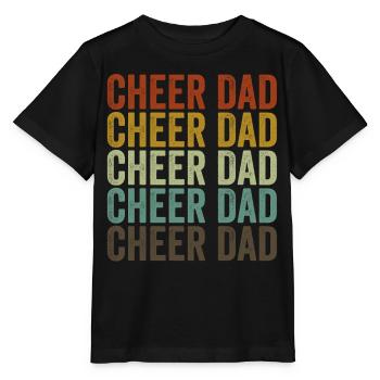 Cheer Dad - Stanley/Stella Kinder T-Shirt MINI CREATOR  - Schwarz - Vorne - Mikhail (115cm)