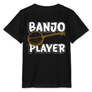Banjo Instrument de musique Aime la musique folklorique - T-shirt bio MINI CREATOR Stanley/Stella Enfant - noir - Devant - Mikhail (115cm)