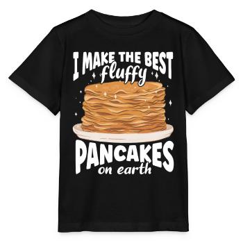 Pfannkuchen Food Lover Best Pancake Maker - Stanley/Stella Kinder T-Shirt MINI CREATOR  - Schwarz - Vorne - Mikhail (115cm)