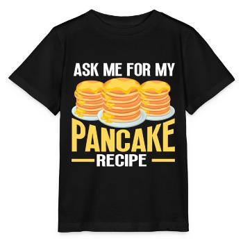 Pfannkuchen Food Lover Best Pancake Maker - Stanley/Stella Kinder T-Shirt MINI CREATOR  - Schwarz - Vorne - Mikhail (115cm)
