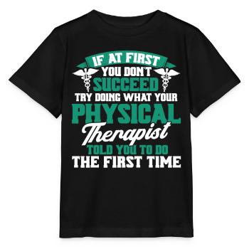 Physiothérapie Physiothérapeute Physiothérapeute - T-shirt bio MINI CREATOR Stanley/Stella Enfant - noir - Devant - Mikhail (115cm)