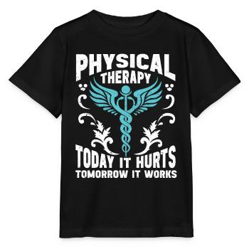 Physiothérapie Physiothérapeute Physiothérapeute - T-shirt bio MINI CREATOR Stanley/Stella Enfant - noir - Devant - Mikhail (115cm)
