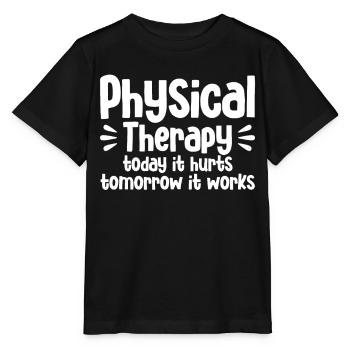 Physiothérapie Physiothérapeute Physiothérapeute - T-shirt bio MINI CREATOR Stanley/Stella Enfant - noir - Devant - Mikhail (115cm)
