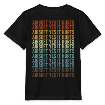 Airsoft Ja es tut weh Airsofter Airsoft Spiel - Stanley/Stella Kinder T-Shirt MINI CREATOR  - Schwarz - Vorne - Mikhail (115cm)