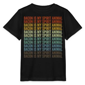 Speck ist mein Seelentier Speck-Liebhaber - Stanley/Stella Kinder T-Shirt MINI CREATOR  - Schwarz - Vorne - Mikhail (115cm)