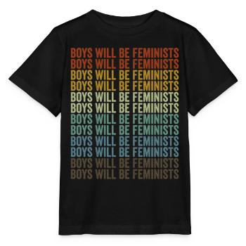 Les garçons deviennent féministes Féministes libérales - T-shirt bio MINI CREATOR Stanley/Stella Enfant - noir - Devant - Mikhail (115cm)