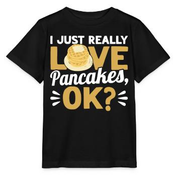 Pfannkuchen Food Lover Best Pancake Maker - Stanley/Stella Kinder T-Shirt MINI CREATOR  - Schwarz - Vorne - Mikhail (115cm)