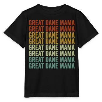 Deutsche Dogge Mama Deutsche Dogge Hundeliebhaber - Stanley/Stella Kinder T-Shirt MINI CREATOR  - Schwarz - Vorne - Mikhail (115cm)