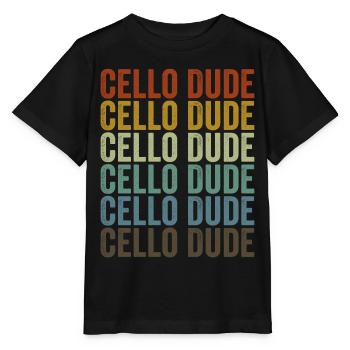 Cello Dude Cello Spieler - Stanley/Stella Kinder T-Shirt MINI CREATOR  - Schwarz - Vorne - Mikhail (115cm)