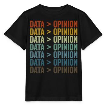 Daten > Meinungsstatistik-Datenwissenschaftler - Stanley/Stella Kinder T-Shirt MINI CREATOR  - Schwarz - Vorne - Mikhail (115cm)